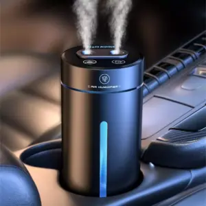 380ML Double Mist Car Air Humidifier & Essential Oil Diffuser with Mood Light
