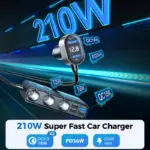 210W 9-in-1 Car Charger Splitter with PD3.0, QC3.0 & Independent Switches 6 79285 cc6132