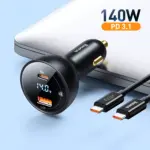 140W Fast Charging USB-C Car Charger with Digital Display for Laptops & Phones 3 79440-255a0a.webp