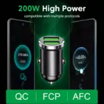 200W Dual USB Car Charger – Fast Charging Adapter with Pull Ring 4 79767 c34f43