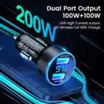 200W Dual USB Car Charger with Quick Charge & LED Display 4 79774 1af73b