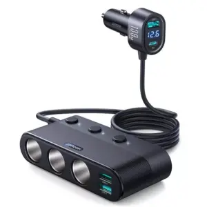 139W 7-in-1 Multi-Port Fast Car Charger with PD/QC3.0 USB C & Cigarette Lighter Adapter