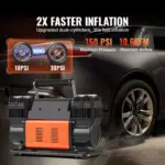 Heavy Duty Tire Inflator – 150 PSI Dual-Cylinder Air Pump for Ford, Toyota, Chevrolet 4 80777 8a8c89