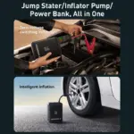 2-in-1 Jump Starter & Power Bank with Air Compressor for Volkswagen, Porsche, Mitsubishi 5 81203 e59f1a