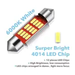 2pcs Canbus 36mm LED Festoon Bulbs – Bright License Plate Lights for Volkswagen Golf, Passat, Polo 5 81634 553b47