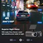 UHD 4K Dash Cam Dual Lens with Rear 1080P Camera, WiFi & GPS for Mercedes-Benz, Kia, Ford 5 81717 36f6af