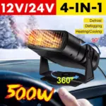 12V/24V Electric Car Heater & Air Cooler Fan - Defroster & Demister for Windshield 4 82188 f92f58