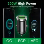 200W Dual USB Car Charger Fast Charging 5 82280 6d7907