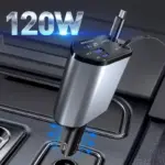100W Fast Car Charger with 4-in-1 Telescopic Cable & Cigarette Lighter 3 82343-e74883.webp