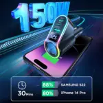 150W 4-in-1 USB Car Charger Adapter with PD 3.0 & QC3.0 4 82369 806e87
