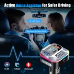 FM Bluetooth Transmitter Car Adapter with Fast Charging & Hands-Free Kit 8 82416 373070