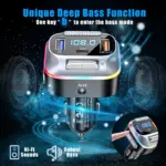 FM Bluetooth Transmitter Car Adapter with Fast Charging & Hands-Free Kit 4 82416 38cb4b