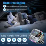 FM Bluetooth Transmitter Car Adapter with Fast Charging & Hands-Free Kit 6 82416 41aca1