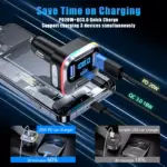 FM Bluetooth Transmitter Car Adapter with Fast Charging & Hands-Free Kit 5 82416 98dba2