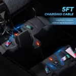 5-Port Multi-Device Car Charger with 5ft Cable – USB & Type C Compatible 4 82425 b648da