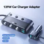 139W 7-in-1 Car Charger Adapter with PD & QC 3.0, LED Display & Independent Switches 4 82433 82a20d