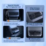 Retractable Rear Air Vent Docking Station for Tesla Model Y 2021-2024 6 83238 1309de
