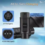 Type 1 to Type 2 EV Charger Adapter for Tesla 6 83429 7ff0a0