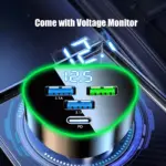 Super Fast USB-C Car Charger with LED Voltage Display for iPhone & Android 8 83839 7a5bd4