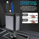 4-in-1 Retractable Car Charger with Starlight Roof, 100W USB-C Fast Charging 5 83880 cf4dcd