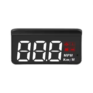 Car Head-Up Display with Digital Projection and Overspeed Warning
